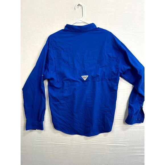 Columbia PFG Shirt Mens Small Blue Florida Gators Football Long Sleeve Button Up - Picture 9 of 10